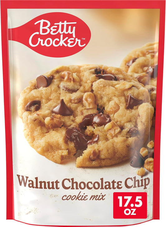 Betty Crocker Walnut Chocolate Chip Cookies, Cookie Baking Mix, 17.5 oz