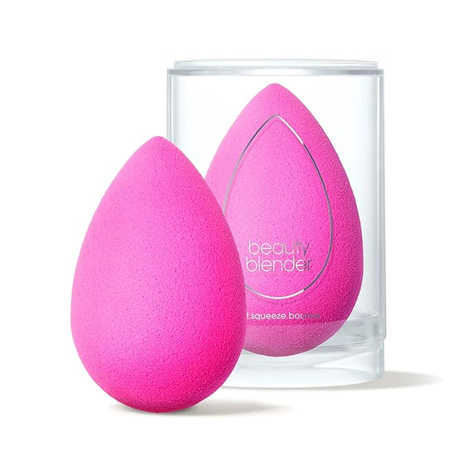 BeautyblenderÂ® | Original Pink Beauty Blender Makeup Sponge, Super-Soft Foam Easily Blends Foundations, Powders & Creams, Made in USA, Reusable, Washable, Streak Free Application, Vegan, Cruelty Free