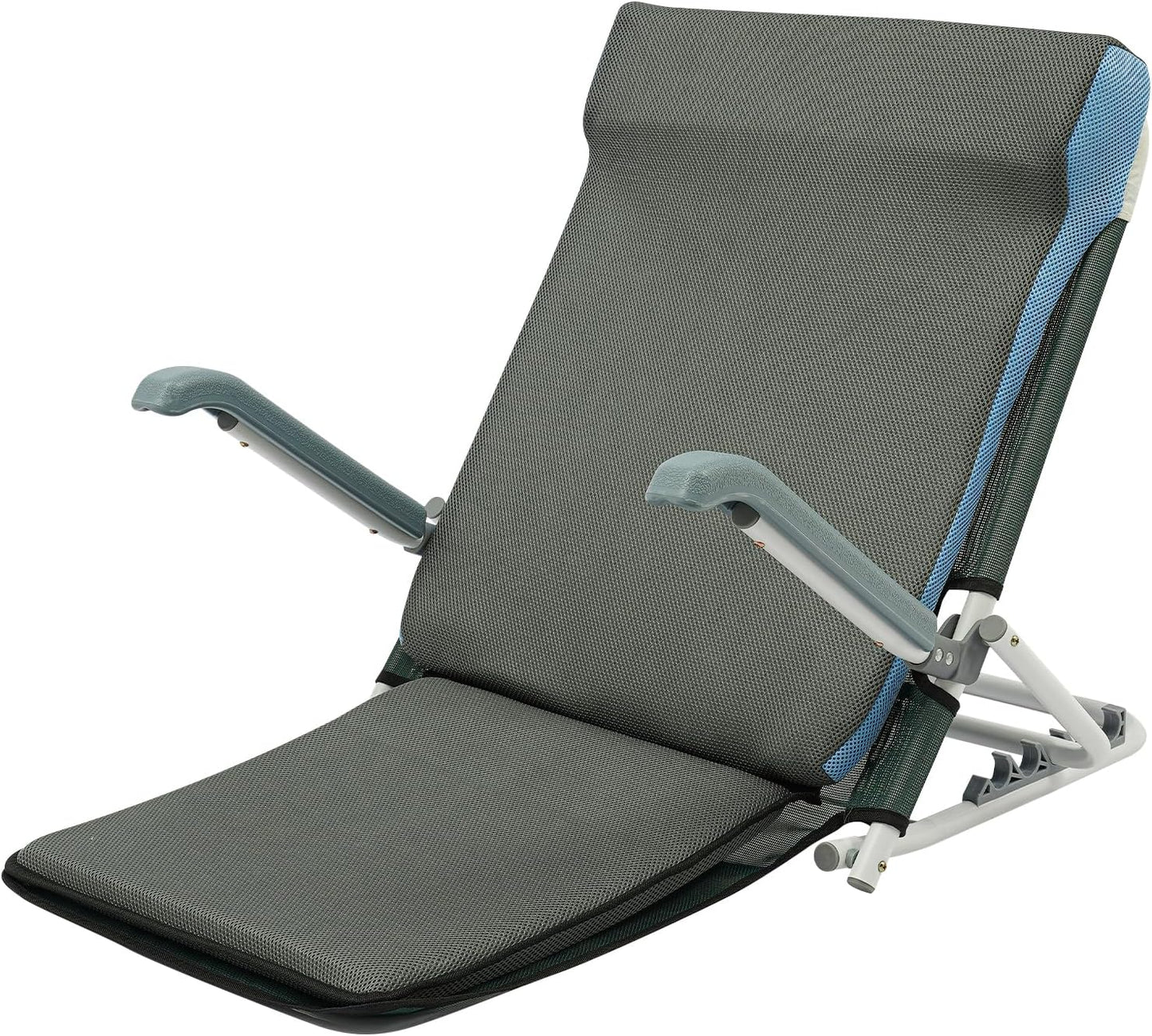 Adjustable Lifting Bed Backrest w/Armrest, Folding Rest Sitting up, Adjusted in 5 Positions (20°~75°), Multifunction Portable Backrest Support for Elderly