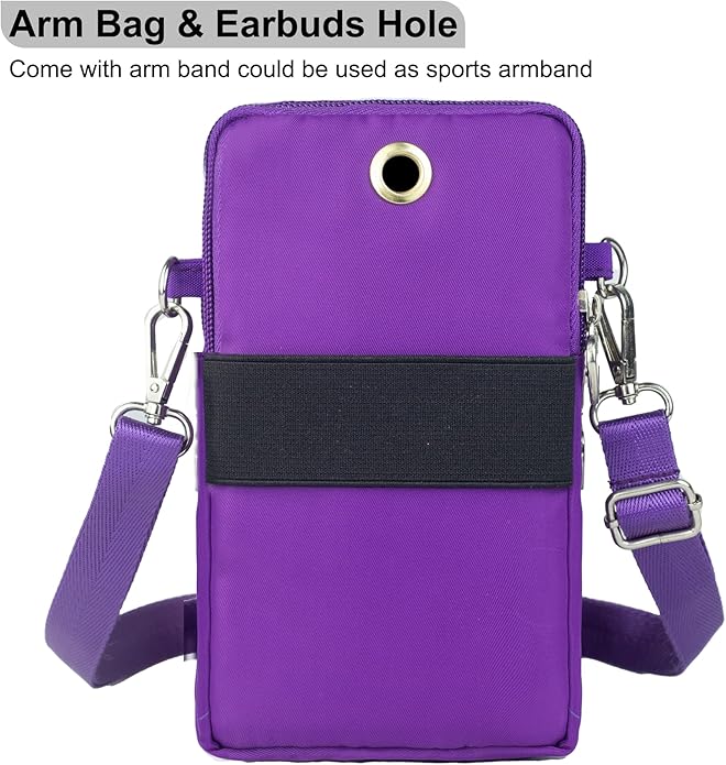 JANKS Small Crossbody Bag for Women - Mini Phone Purses with Crossbody Strap and Wallet - Nylon Arm Bag