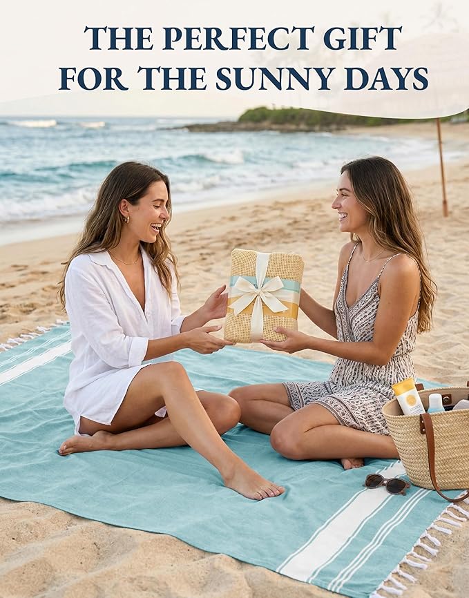 LANE LINEN Pool Towels, Turkish Beach Towels Oversized Set of 6, Pre-Washed, No Shrink, Quick Dry Travel Towel, Beach Towel for Women, Absorbent & Sand Free Towel, 39"x71" - Tropical Color
