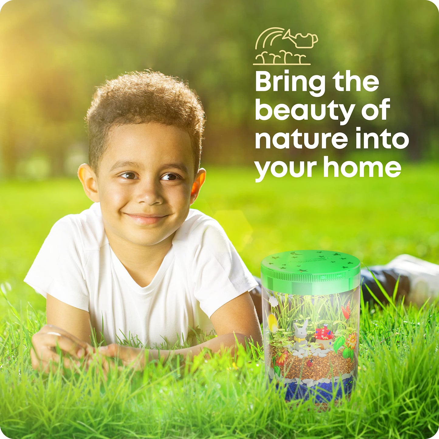 Dan&Darci Light-Up Terrarium Kit for Kids - STEM Science Kit - Educational DIY Toy for Boys & Girls - Birthday Gift - Craft Project Idea for Ages 6 7 8 9 10 11 12 Year Old