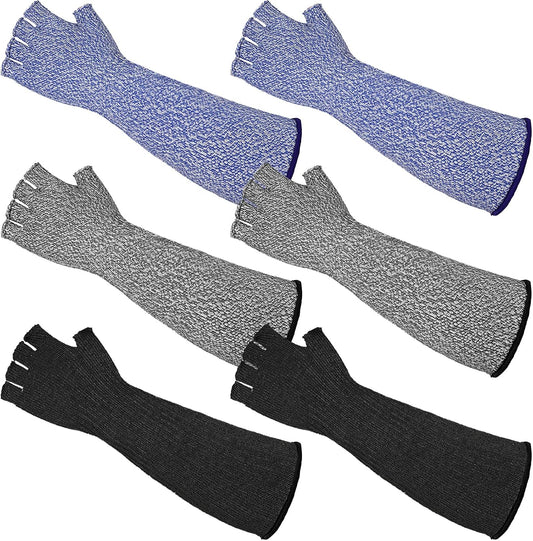 JenPen 3 Pairs Protective Arm Sleeves Arm Protectors for Thin Skin and Bruising Cut Resistant Sleeve Level 5 Burn Protection