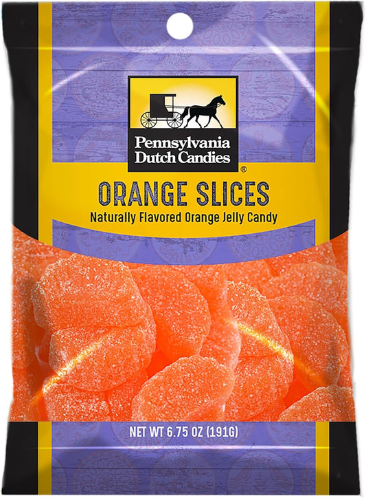 Amuse Mints Penn Dutch Candy - Orange Slices - Retro-Flavors - Classic Chewy Candies - Pennsylvania Dutch Company - Varying Flavors And Sizes - Great Taste And Great As A Gift