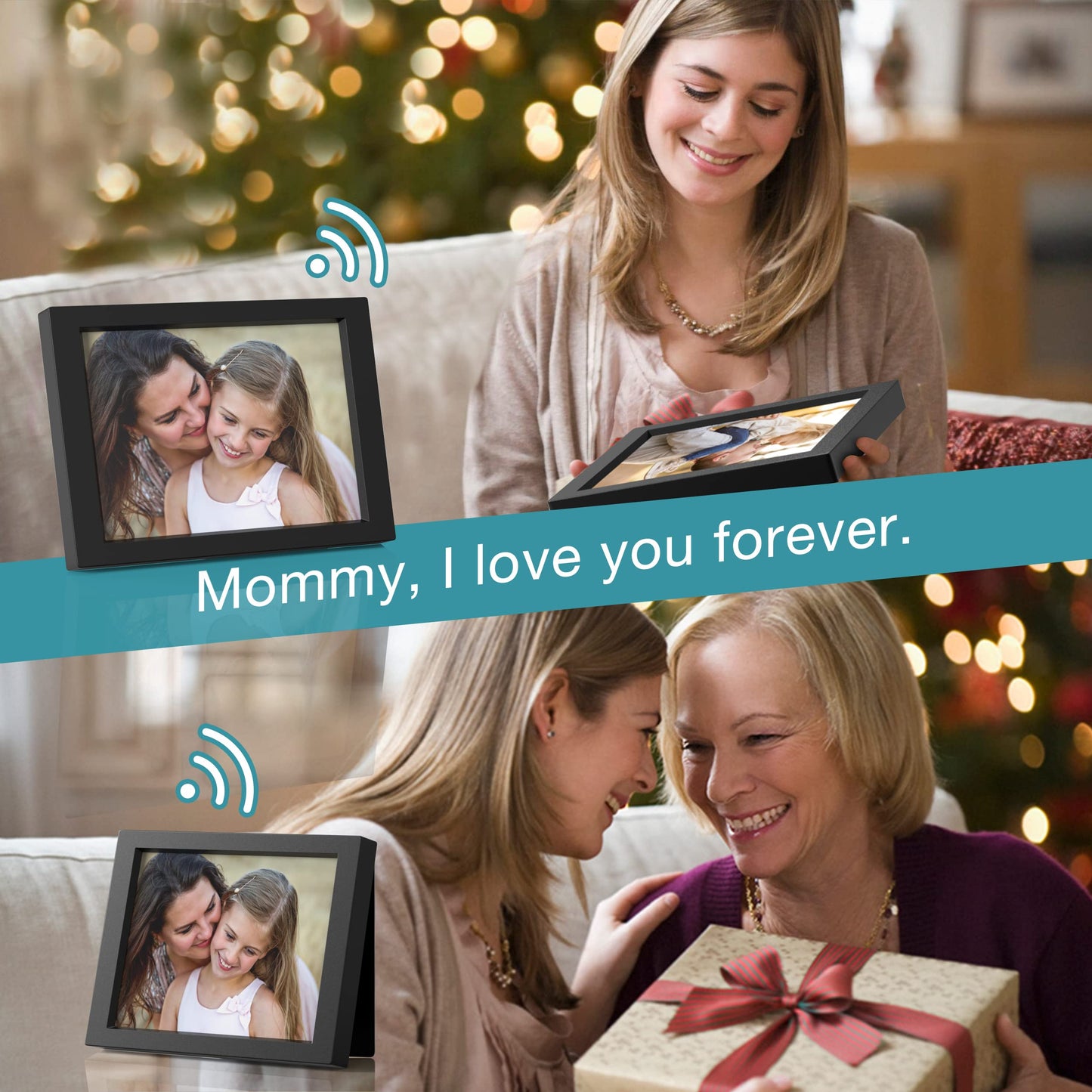 KWANWA 5x7 Picture Frame, Personalized 20S Voice Recordable Photo Frame, Vertical or Horizontal, Tabletop & Wall Mount, Gifts for Boys & Girls, Mother, Father, Grandparents, Birthday, Christmas