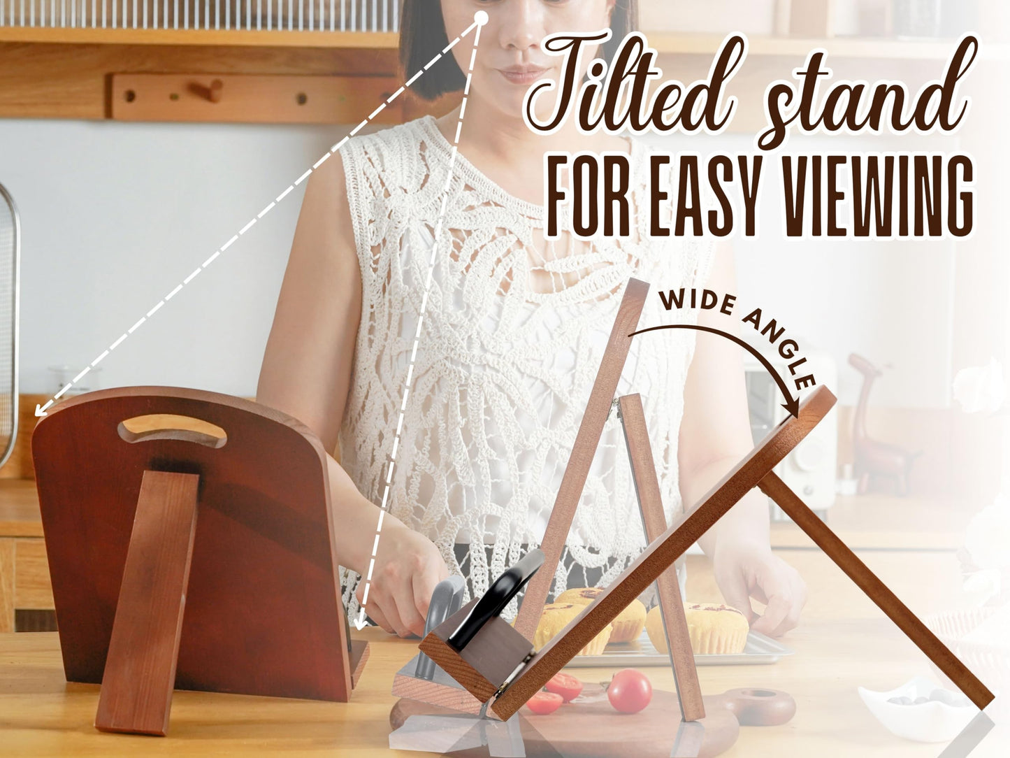 InnoBeta Cheese Gifts for Cheese Lovers, Cookbook Stand for Kitchen Counter, Perfect Gifts for Cheese Lovers on Birthday, Adjustable Tablet Recipe Book Holder, Unique Kitchen & Dining Decor