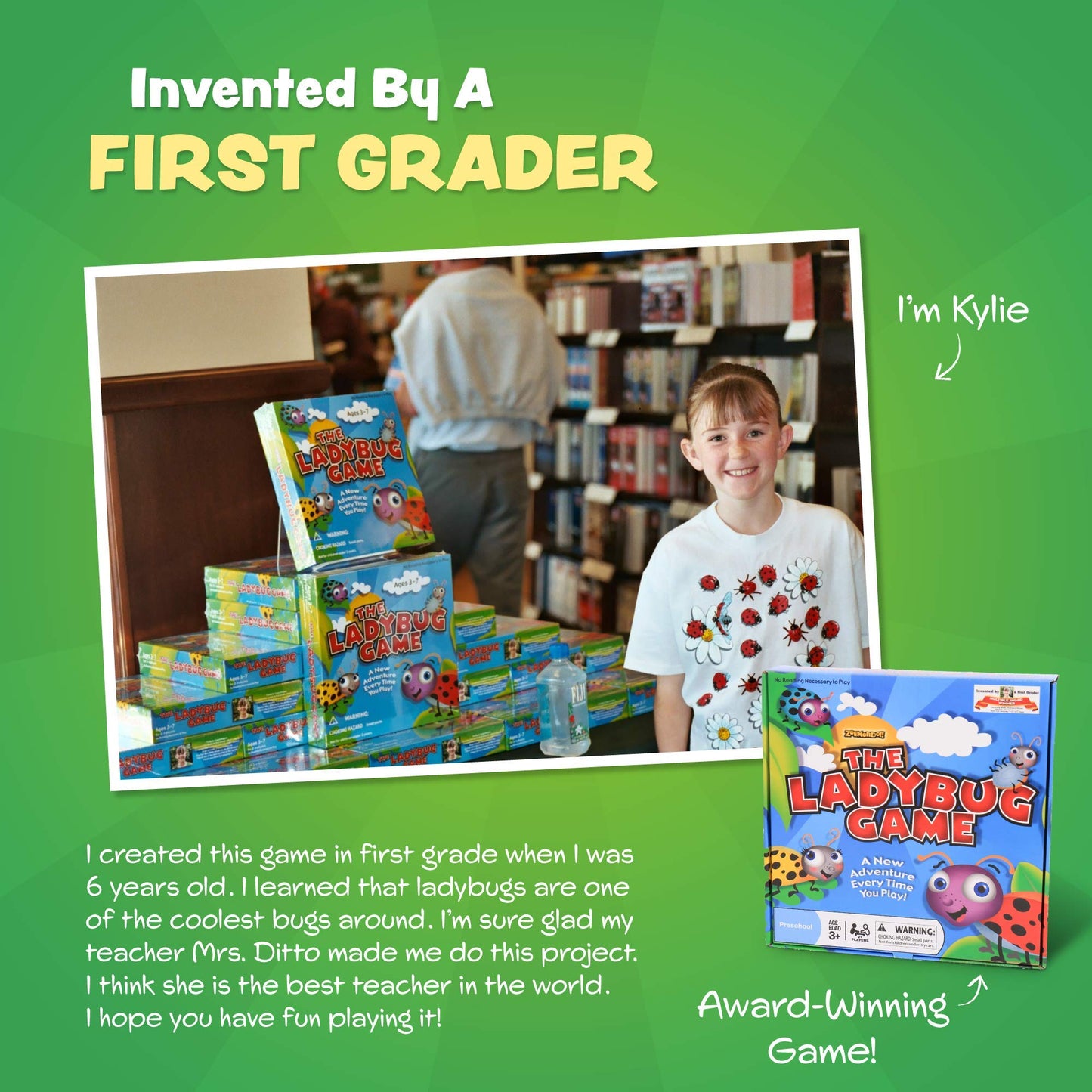 The Ladybug Game! Award Winning Kids Board Game. A Super Fun, Educational Game Your Kids and Will Love! Easy to Play, Perfect for - Birthday Gifts, Travel, Home, Parties, at Grandparents Home!