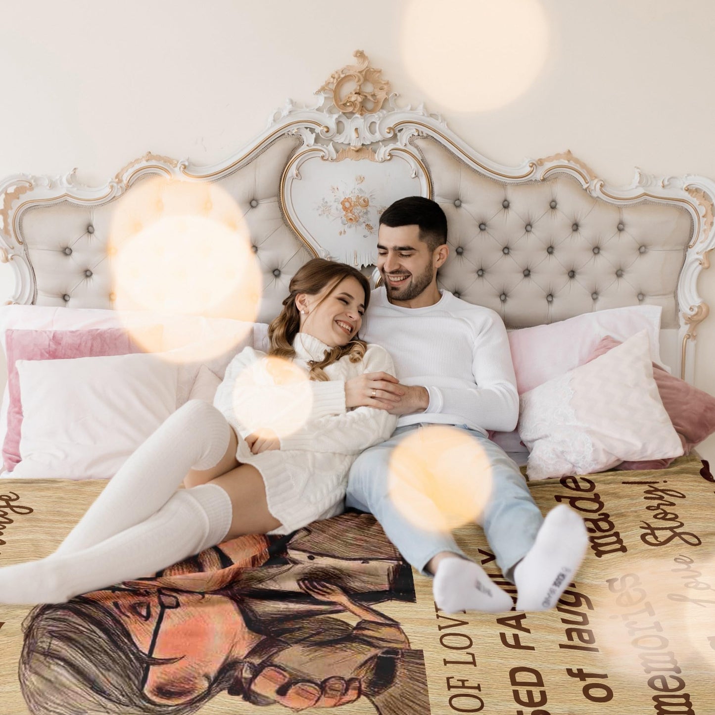 7 Year Anniversary Blanket Gifts for Him/Her, 7 Years of Marriage Gifts for Couple/Husband/Wife, Copper Gifts for 7th Anniversary Blanket 60’’x50’’