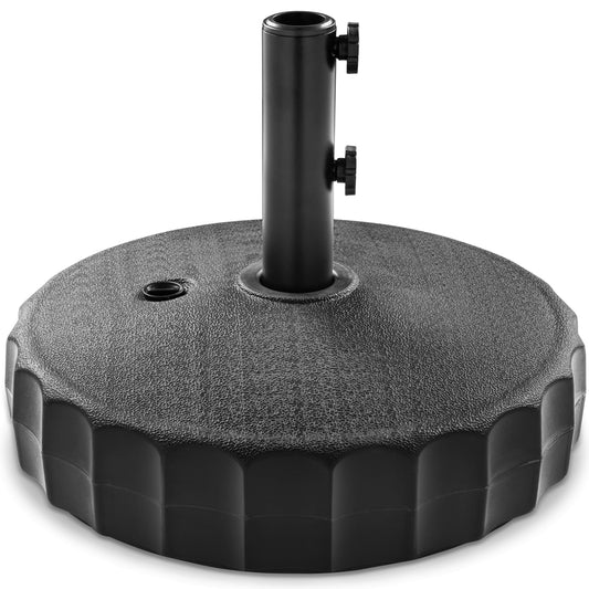 Best Choice Products Fillable Umbrella Base Stand Fluted Design Plastic Patio Umbrella Base Stand, Pole Holder for Outdoor, Lawn w/ 55lbs Weight Capacity, Adjustment Knob