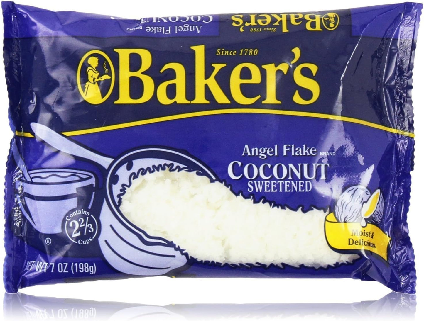 Baker's Angel Flake Coconut Sweetened 7 Ounce (2-pack)