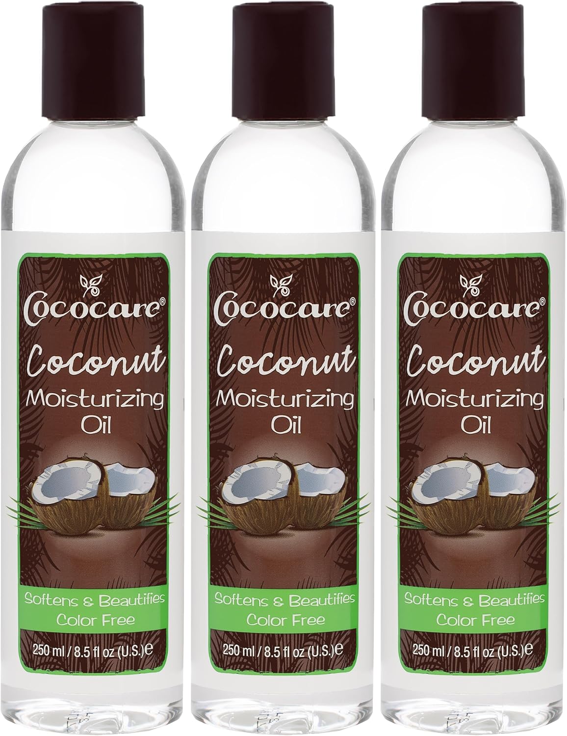 Cococare Coconut Moisturizing Oil 8.5 Ounce (260ml) (Pack of 3)
