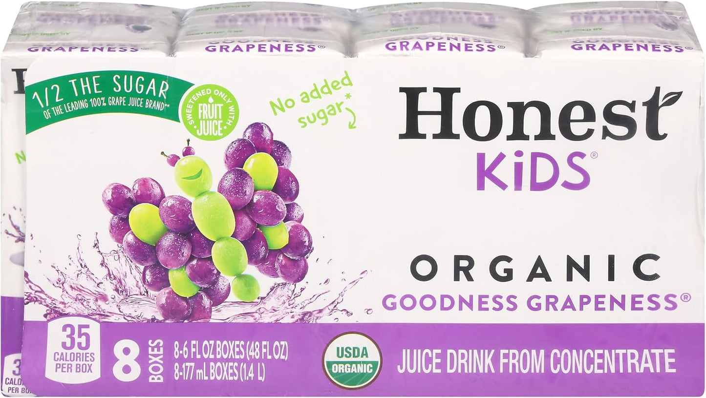 Honest Kids, Goodness Grapeness, 6 Fl Oz (Pack of 8)
