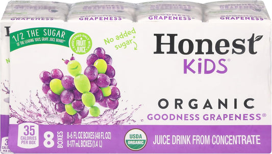 Honest Kids, Goodness Grapeness, 6 Fl Oz (Pack of 8)