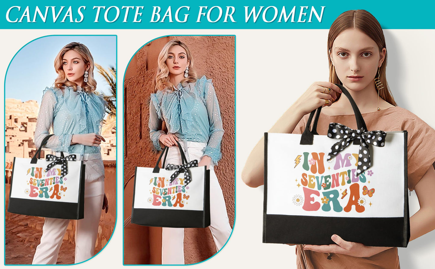 70th Birthday Gifts for Women, Unique 1955 Birthday Gifts for 70 Year Old Women Birthday Gifts Basket, Fabulous 70th Happy Birthday Gift Idea for Mom Lady Sister Friend Wife Grandma w/Canvas Tote Bag