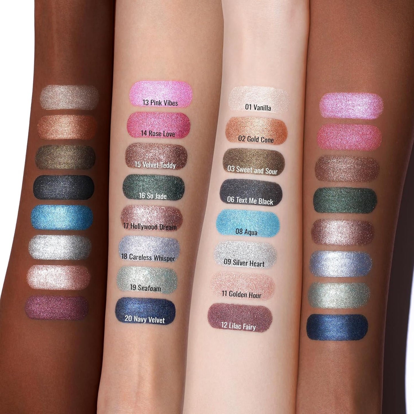 Oulac Waterproof Eye Shadow Stick Smooth and Long Lasting, Shimmering Glitter Finish, Blendable Eyes Makeup, Vegan & Cruelty-Free 3.8g, 20 Navy Velvet