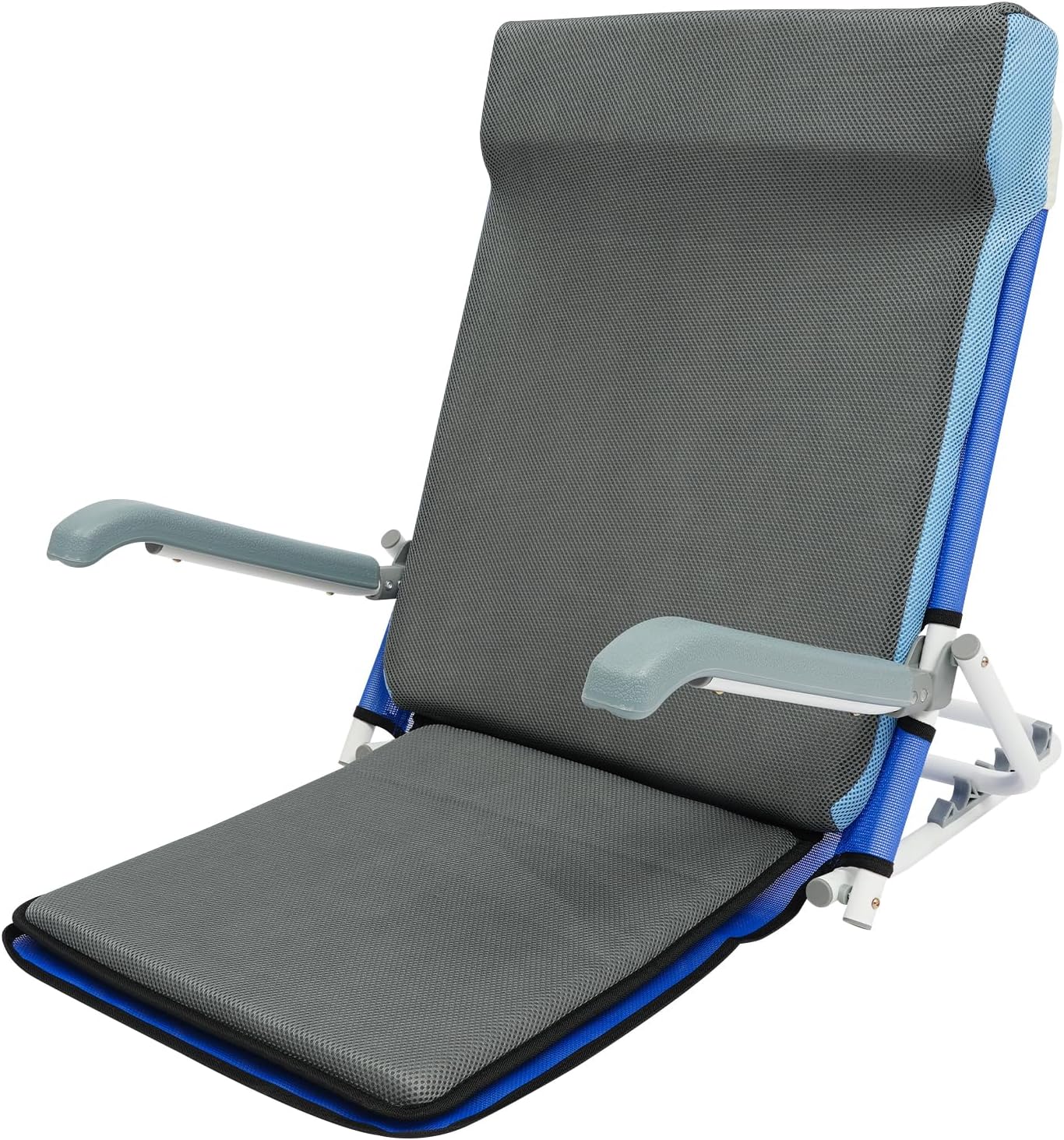 Adjustable Lifting Bed Backrest with Armrest, Folding Rest Sitting up, Adjusted in 5 Positions (20°~75°), Multifunction Portable Backrest Support, for Neck, Head, Lumbar Elderly Patient