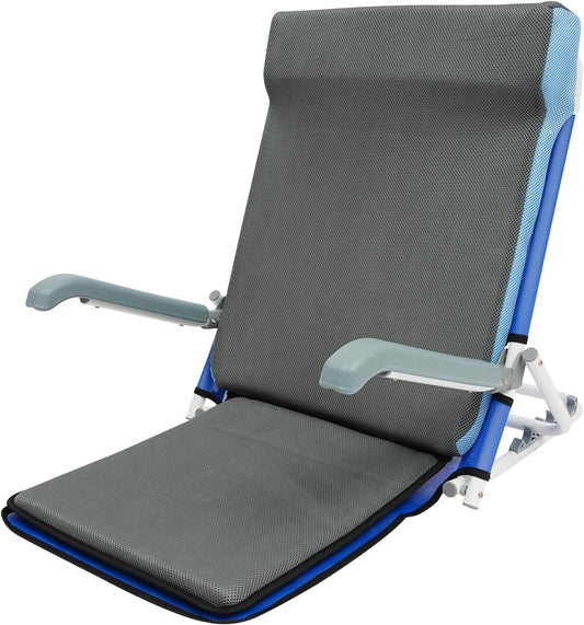 Adjustable Lifting Bed Backrest with Armrest, Folding Rest Sitting up, Adjusted in 5 Positions (20°~75°), Multifunction Portable Backrest Support, for Neck, Head, Lumbar Elderly Patient