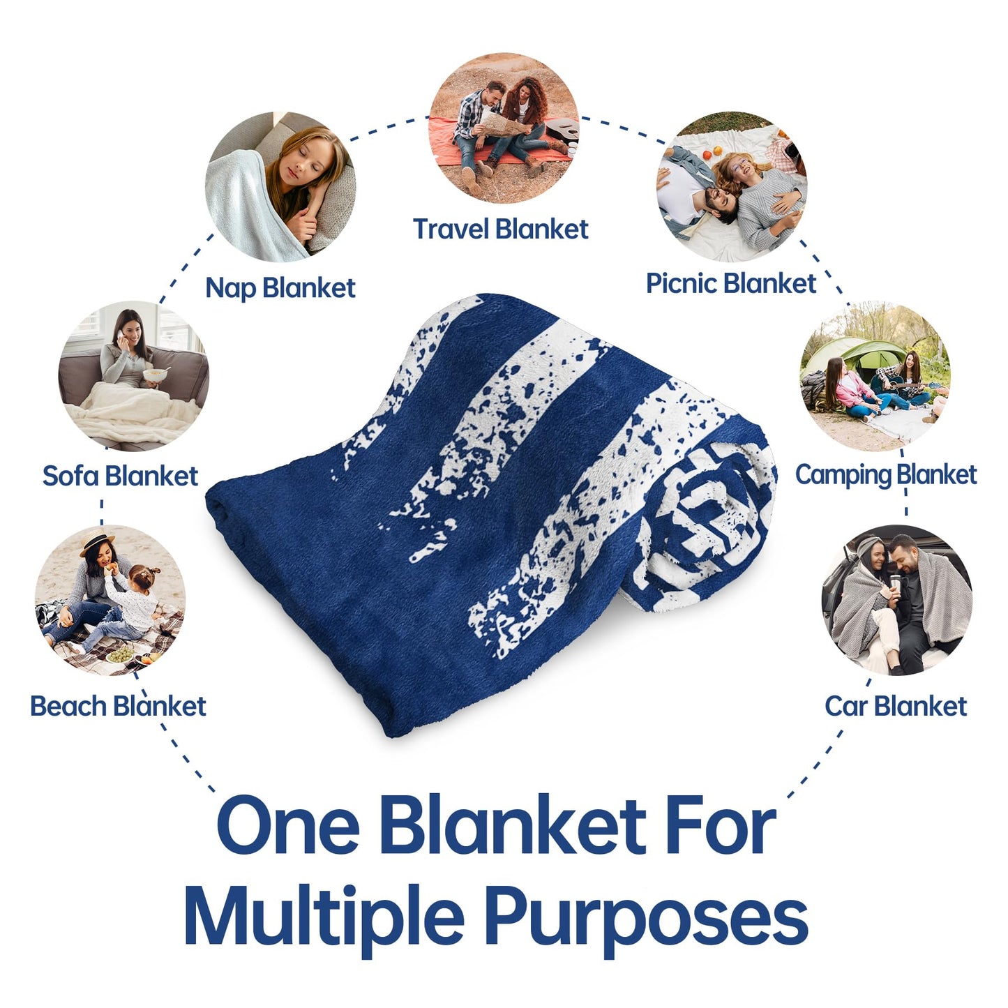 musaecoin Birthday Gifts for Brother- Flag Blanket with The Man The Myth The Legend- Brother Gifts from Sister Bro, Cool Graduate for Bro, Soft Blanket Throw for Bed Sofa Car, 60”×50”