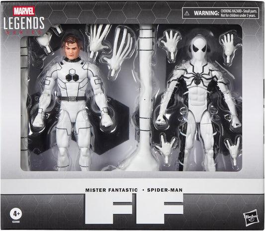 Marvel Legends Series Future Foundation Mister Fantastic & Spider-Man Two-Pack, 2 Fantastic Four Comics-Inspired Collectible 6-Inch Scale Action Figures