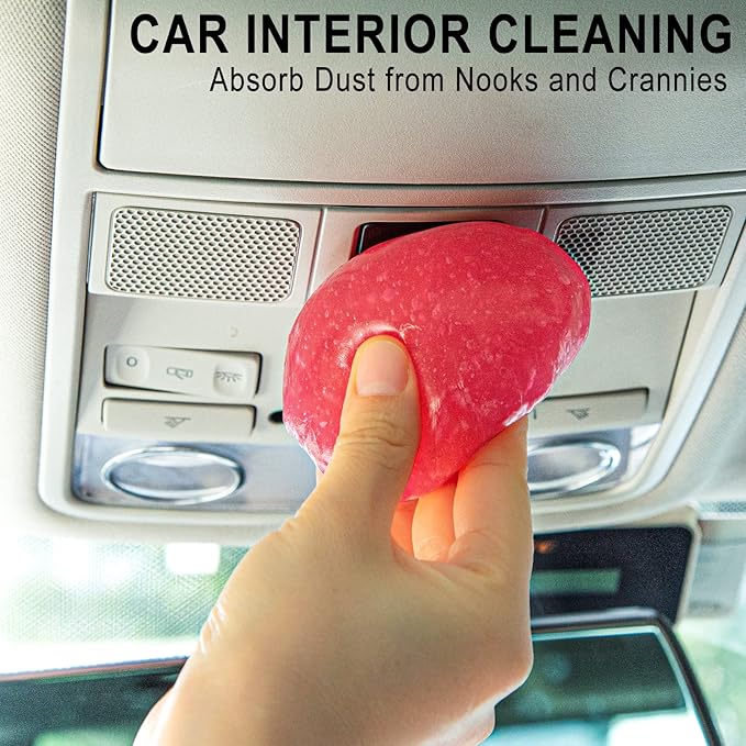 TICARVE 2 Pack Cleaning Gel Car Cleaning Putty Car Slime for Cleaning Car Detailing Gel Car Interior Cleaner Car Accessories Keyboard Cleaner Rose Purple (320g/11.2oz)