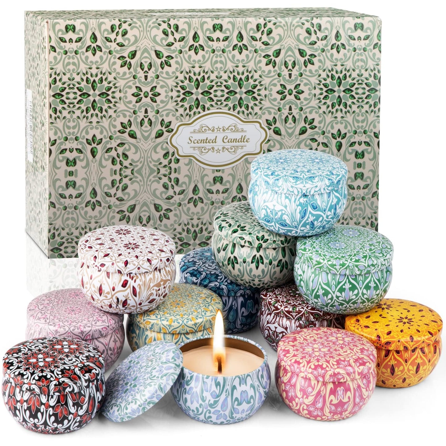 Alikiai Scented Candles for Women, Candles for Home Scented, 12 Pack Soy Wax Christmas Gifts Sets, Birthday Gifts for Women Best Friends Sister Colleague