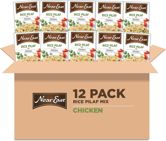 Near East Rice Pilaf Mix, Chicken, 6.25oz Boxes (12 Pack)