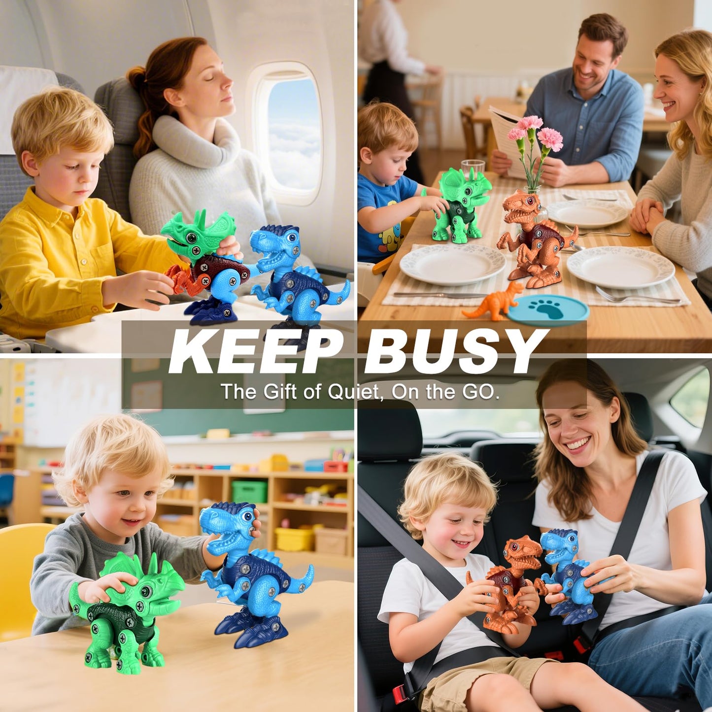 Laradola Dinosaur Toys for 3 4 5 6 7 8 Year Old Boys, Take Apart Dinosaur Toys for Kids 3-5 5-7 STEM Construction Building Kids Toy with Electric Drill, Party Christmas Birthday Gifts Boys Girls