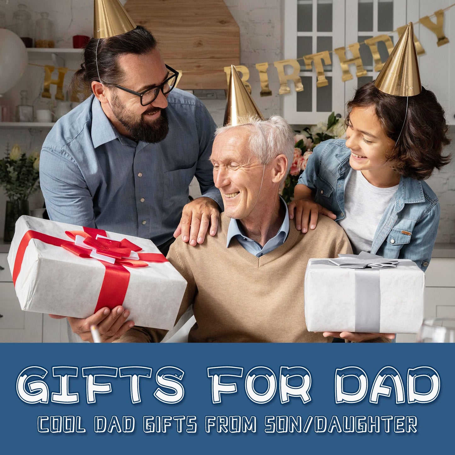 Quilazy Gifts for Dad Blanket, Dad Gifts from Daughter Son, Happy Christmas Father's Day Anniversary Birthday Gift for Dads Who Want Nothing, Best Daddy Dads Father Ever Gifts Throw Blanket 60"X50"