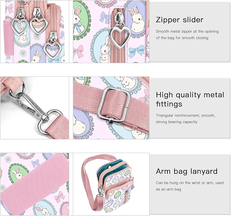 BIAOTIE Lightweight Small Crossbody bags Cell Phone Purses Travel Pouch Shoulder Bag for Women
