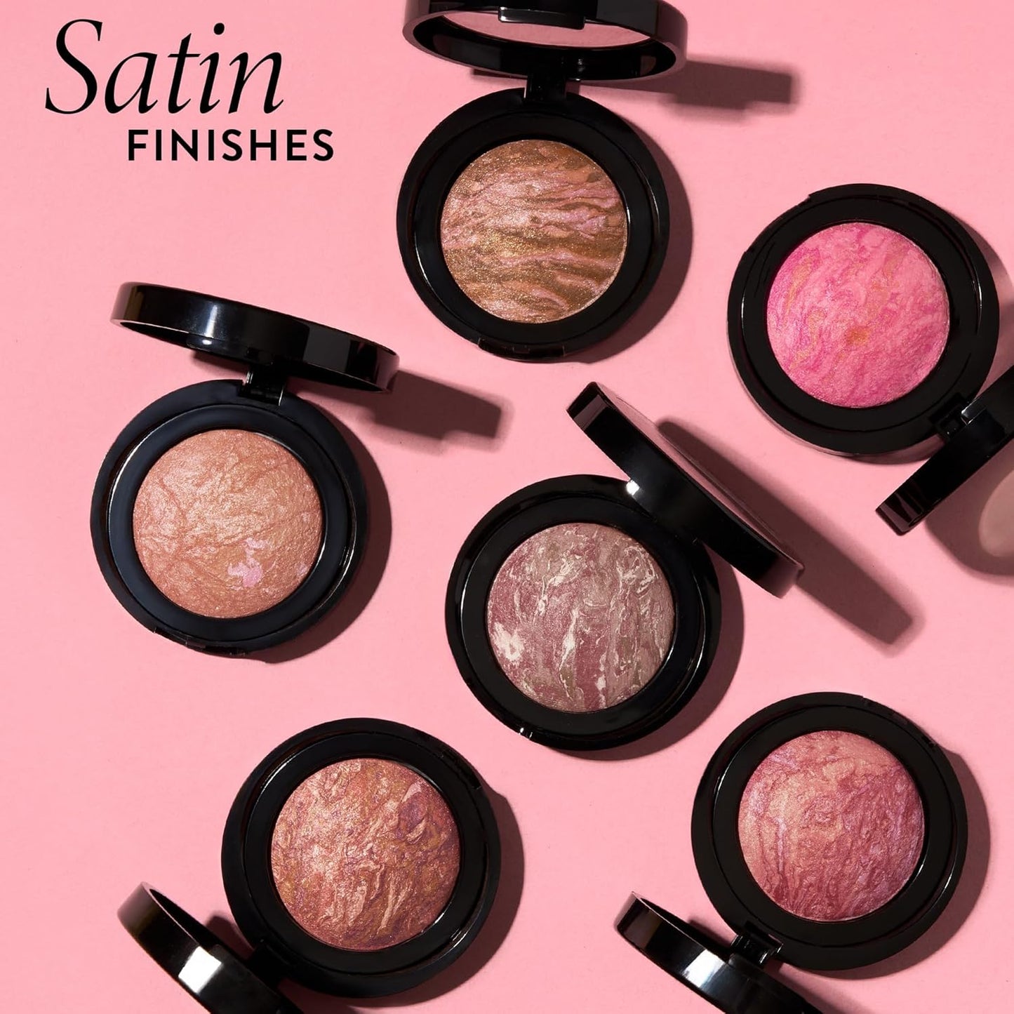 LAURA GELLER NEW YORK Baked Blush-n-Brighten Marbleized Blush for Cheeks - Rosé All Day - Natural Finish - Buildable Color