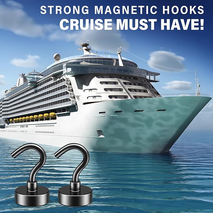 FINDMAG 16 Pack Magnetic Hooks, Black Neodymium Magnet Hooks, 30 LBS Strong Magnetic Hooks for Hanging, Magnet with Hooks for Home, Kitchen, Bathroom, Office