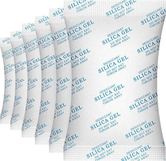 50 Gram (20 Packs) Food Grade Silica Gel Packs Desiccant Packets for Moisture Control, Cobalt Chloride Free Moisture Absorbers for Food Storage