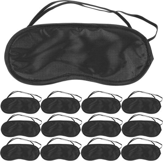 GLEAVI Disposable Eye Mask Set 16 Pcs Lightweight Silk-Like Polyester Sleep Masks for Travel Home Sleep Shade Comfortable Light Blocking Blindfold for Men Women