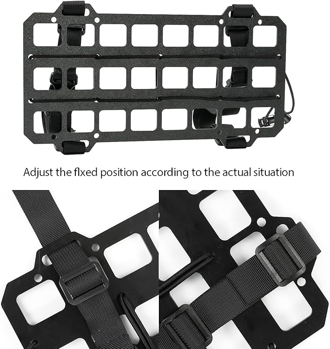 2 Pcs Vehicle Molle Panel Tactical Visor Organizer for Car Visor/Headrest/Seat Back, Gear Holder and Accessories Pouches for EDC Tools