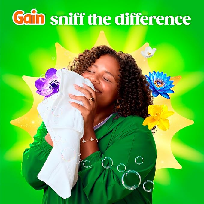 Gain Flings Liquid Washing Detergent Pods with Odor Defense + Color Guard, Moonlight Breeze Scent, 4-in-1 Liquid Laundry Detergent Pacs, Clean & Fresh, 42 Count (Packaging May Vary)