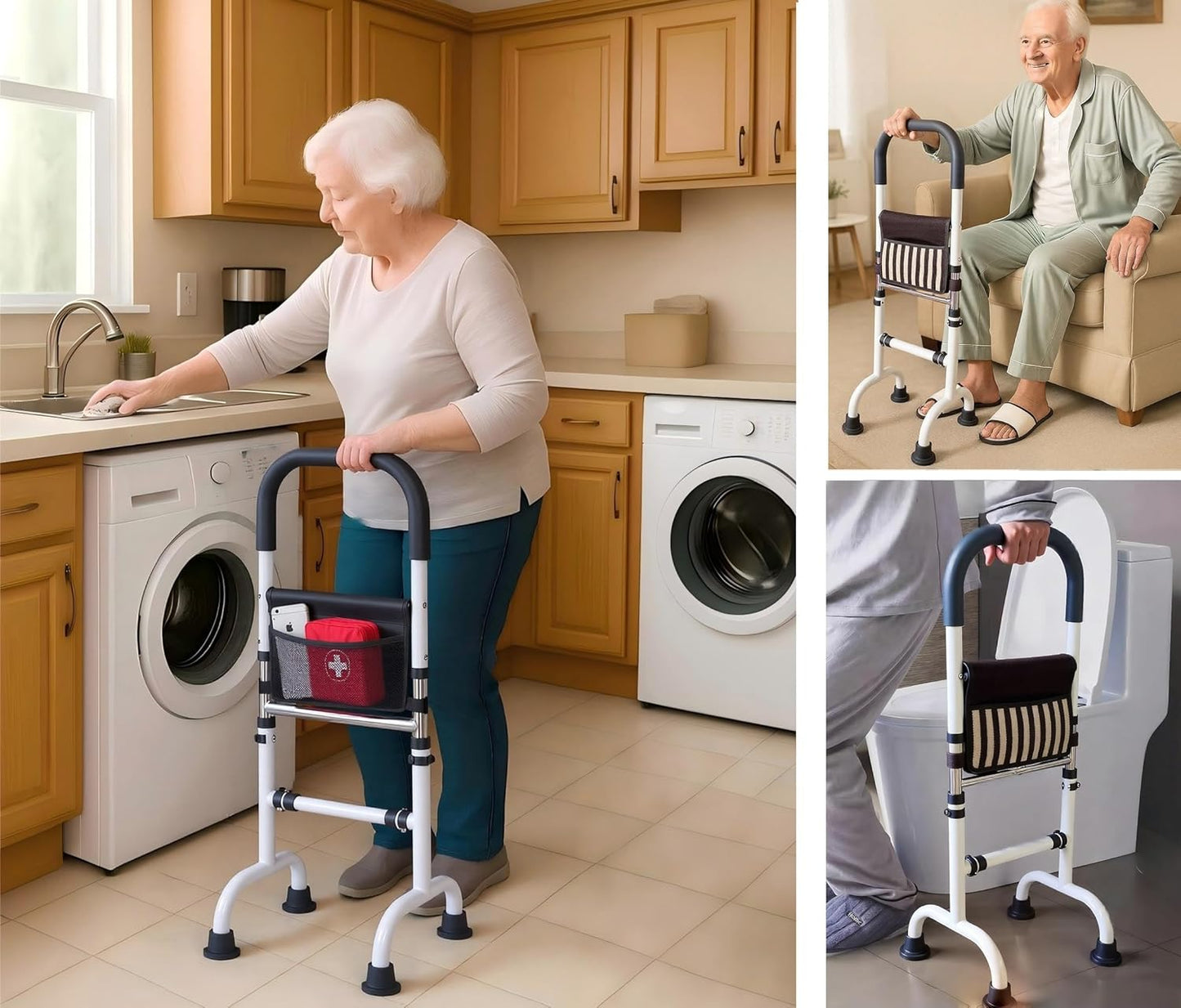 Stand Assist Aid for Elderly; Mobility Aids for Seniors; Couch Toilet Assist Rail; Knee Surgery Recovery Aids; Height Adjustable ; Weight 5lbs, Bear 350lbs.(Not a Walker; Not for Weak Arms)