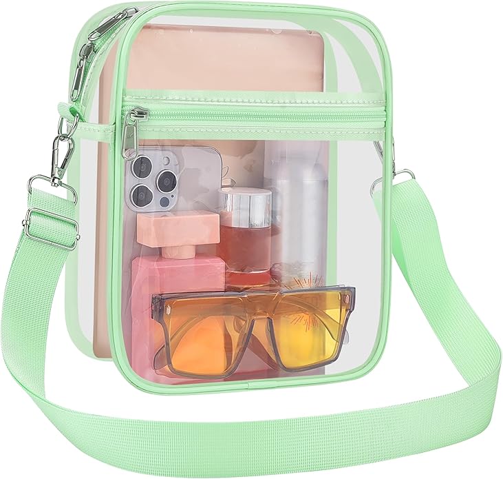 USPECLARE Clear Purse Stadium Transparent Messenger Bag Stadium Approved for Men and Women Clear CrossBody Bag