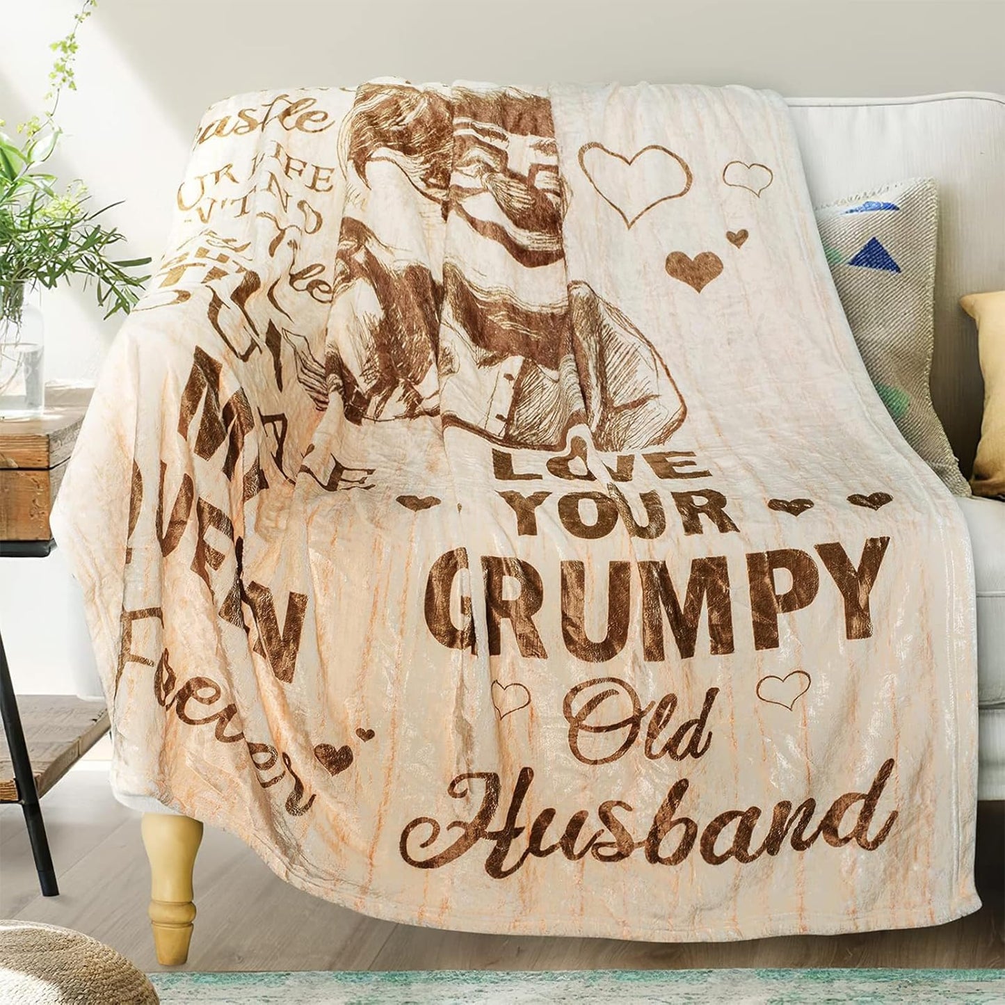 CENSIHER Gift for Wife from Husband to My Wife Blanket Wedding Anniversary Romantic Gifts for Women Birthday Christmas Valentine's Mother's Day Healing Thoughts Blanket Presents for Her