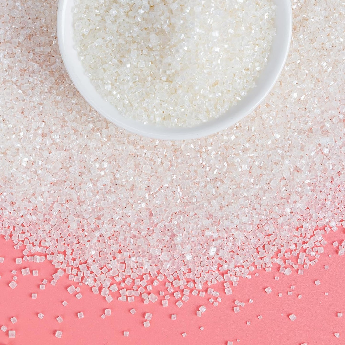Edible White Sprinkles,Edible Sanding Sugar Crystals for Cake Decorating,150g,Sprinkle Mix for Baking Decorations,Donut Cookies,Ice Cream,Fondant Cake,Caramel Apples,Cupcakes,Desserts Toppers,Wedding Birthday Party Mother's Day Supplies