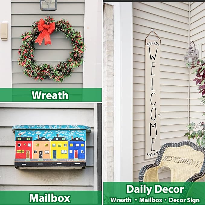 Booda Brand Vinyl Siding Hooks (20 PCS), Heavy-Duty Stainless Steel Siding Hooks Vinyl Siding Hangers, Low Profile & No Holes Needed Siding Clips for Hanging Wreaths, Welcome Signs, String Lights