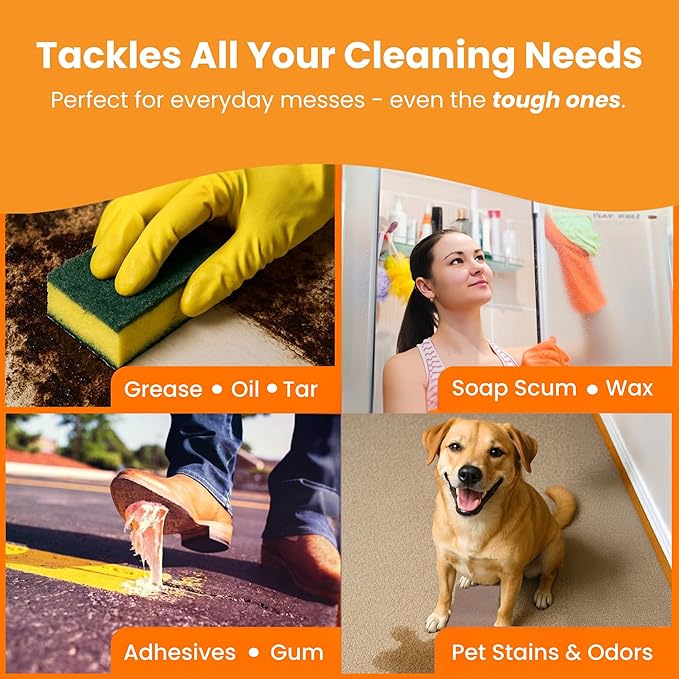 Citra Solv Concentrated Cleaner & Degreaser - Valencia Orange 32 Fl Oz, Effective, Versatile Cleaning Solution, Natural Ingredients, Biodegradable