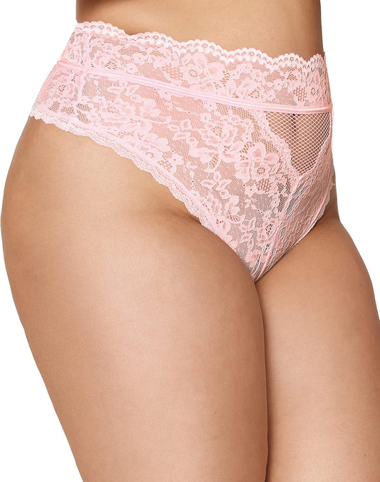 Dreamgirl Lace Panty With Cutout Back Detail Pink