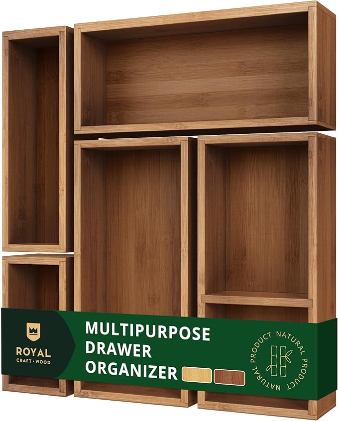 ROYAL CRAFT WOOD Premium Carbonized Bamboo Sticky Note Holder â Elegant & Durable Post-It Note Dispenser for Office Desk Organization