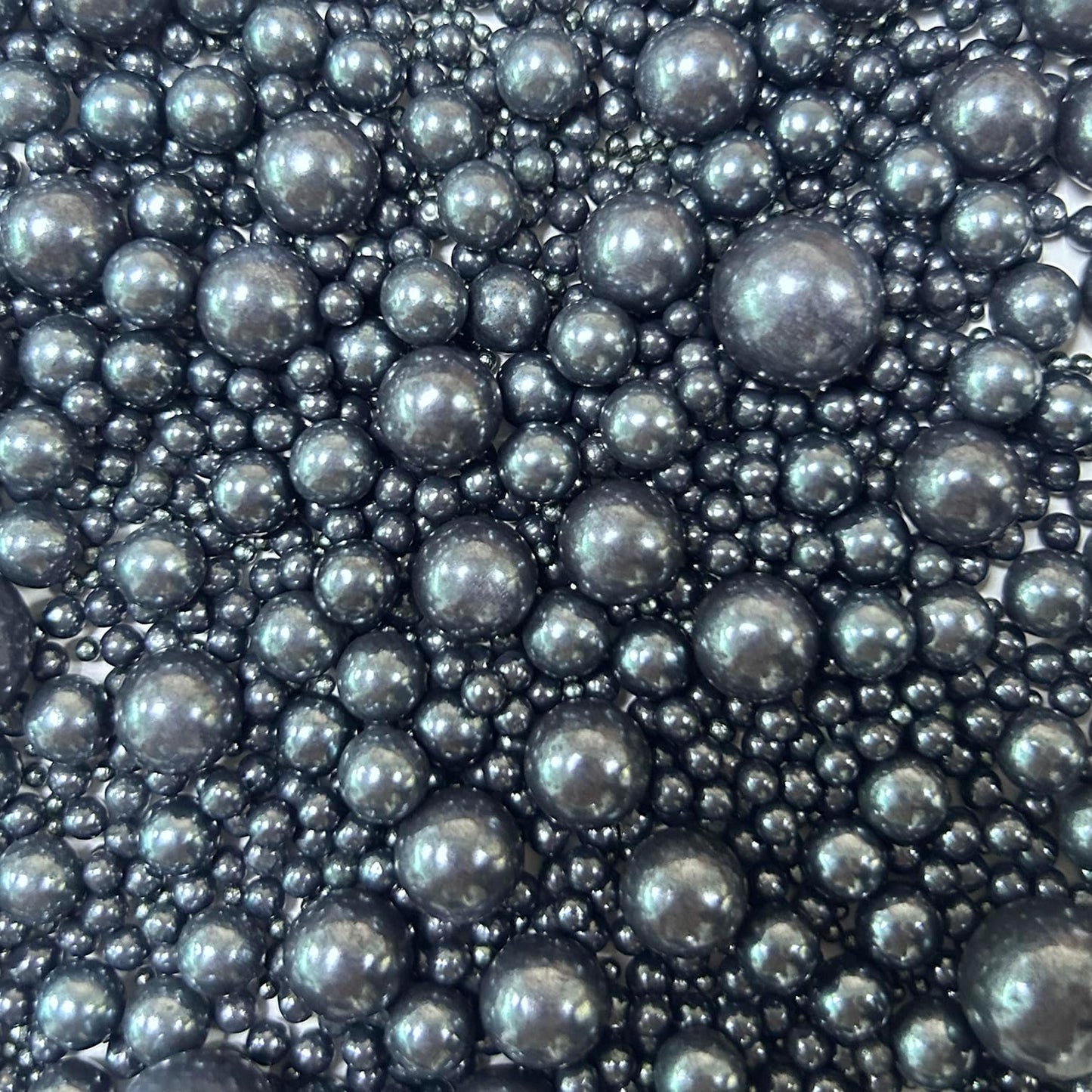 Edible Pearl Sugar Sprinkles Black Candy Mixing Size Baking Edible Cake Decorations Cupcake Toppers Cookie Decorating Celebrations Wedding Valentines Easter Halloween Christmas Supplies 120g/ 4.23oz