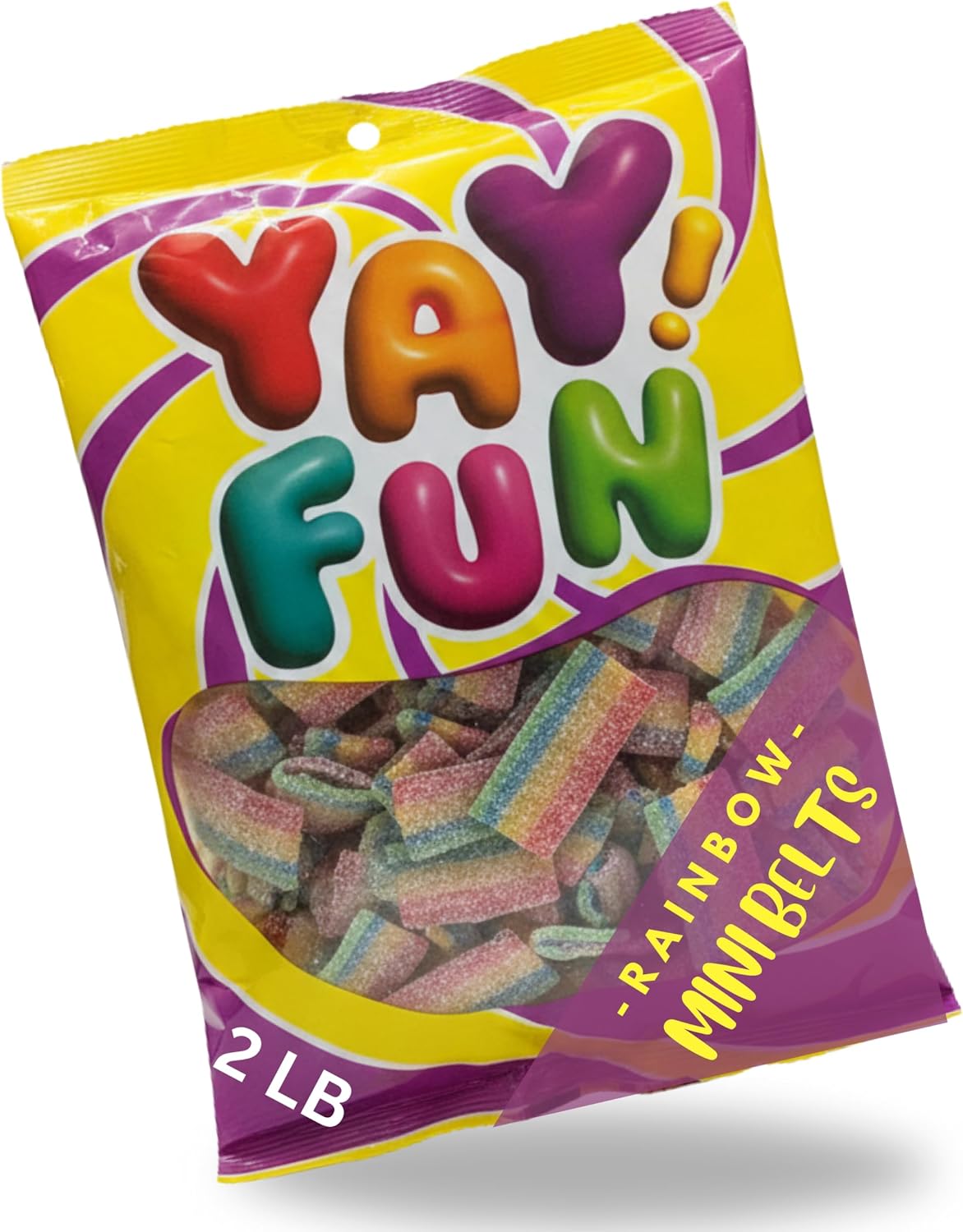 Halal Sour Rainbow Belt Bites | 2 Pound Bag | Halal Sour Mini Rainbow Belt Candy | Snack Size Bulk Gummy Candy for Sharing, Parties & Events, Candy Buffets, Halal Candy, Gummy in Bulk, Fun Snacks | Perfect for Party Favors, Goodie Bags, Dessert Toppings