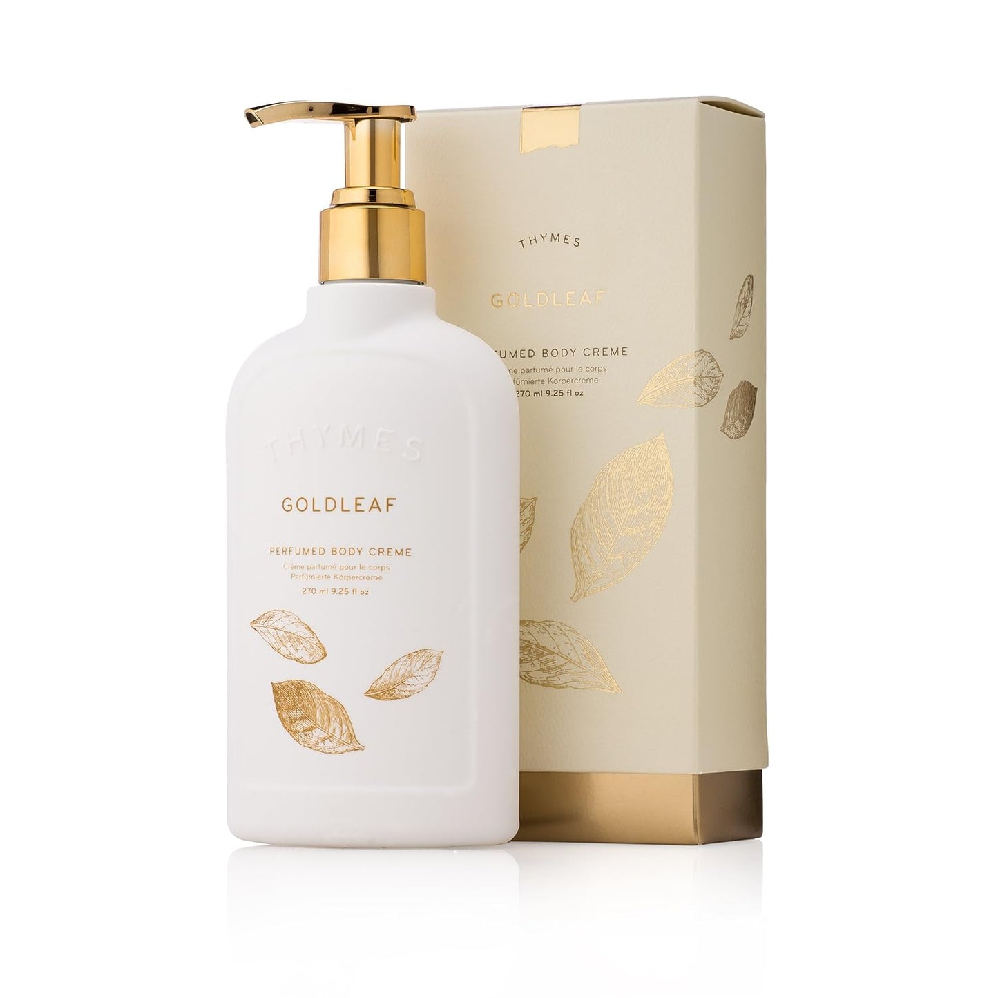 Thymes Goldleaf Perfumed Body CrÃ¨me - Moisturizing Body Cream - Shea Butter Body Lotion with Vitamin E, jojoba Oil, and Honey for Skin Care Routine - Body and Hand Lotion for Women & Men (9.25 fl oz)