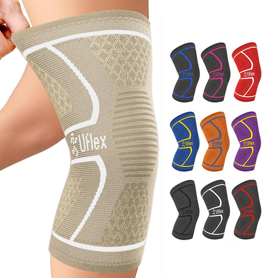 UFlex Athletics Knee Brace for Men and Women Knee Compression Sleeve Support for Arthritis Joint Pain Relief, Workout, Swelling, Sports, Circulation, Running, Recovery Support for ACL & Meniscus Tear