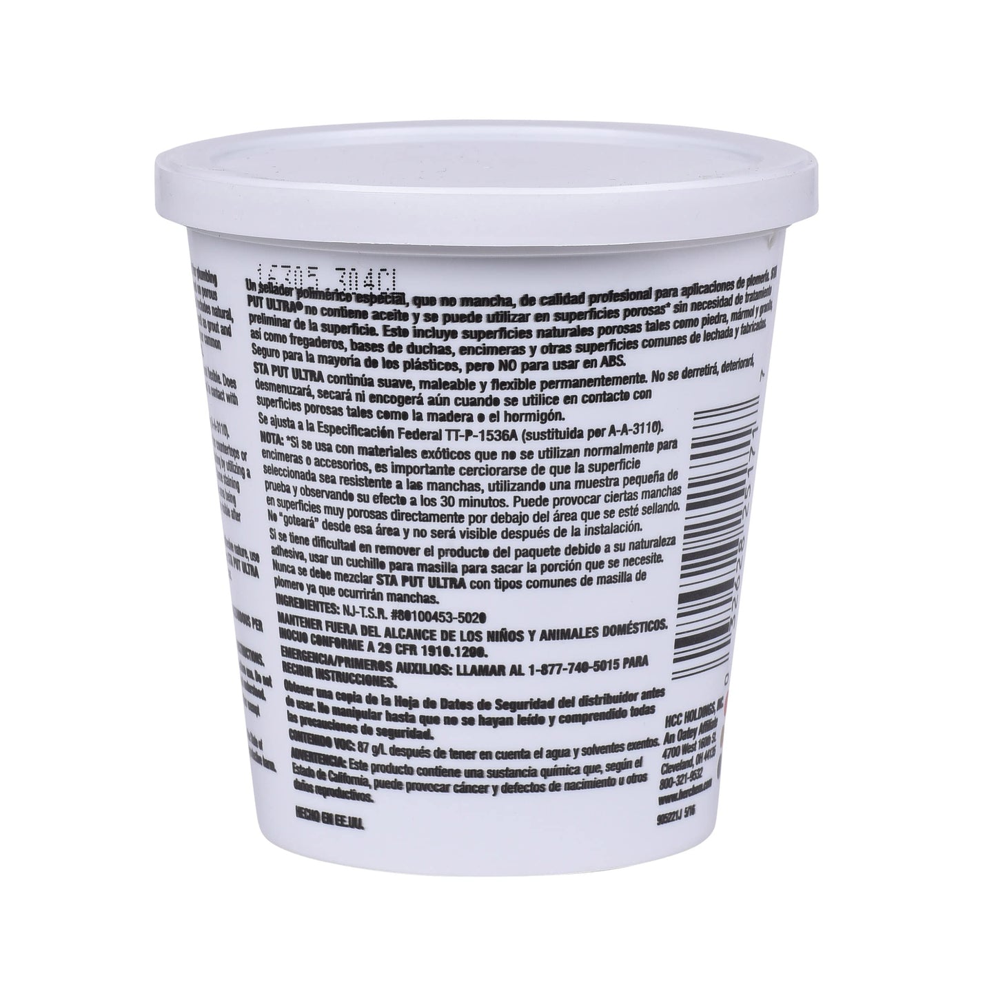 Oatey 25171 Sta Put Ultra Plumbers Putty, 14 oz Size
