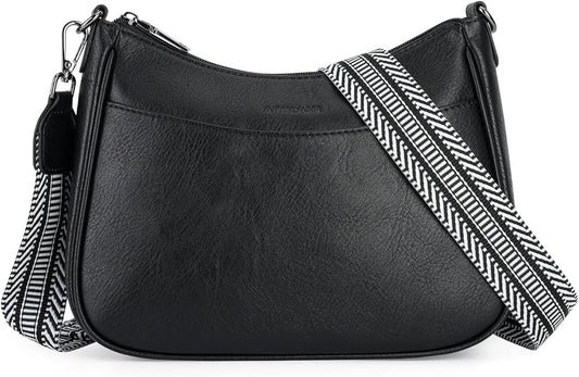 APHISON Trendy Leather Crossbody Purse with Adjustable Strap, Women's Shoulder Handbag