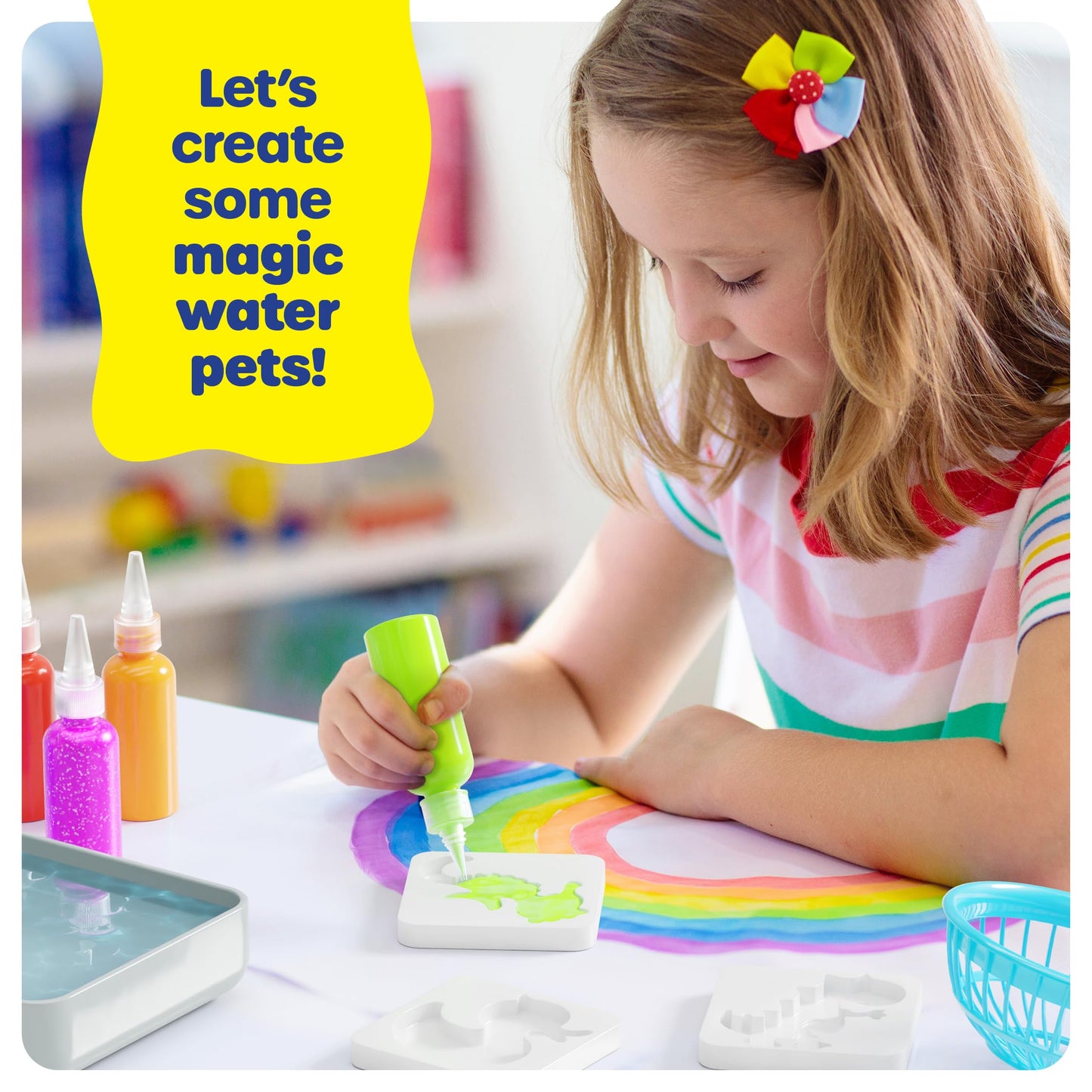 Dan&Darci Aqua Fairy Water Gel Kit for Kids - Craft for Kids - Magic Elf Toy Kits - Waters Pets - DIY Squishy Maker - Make Your Own Squishies Toys Crafts for Boys & Girls Ages 6-12